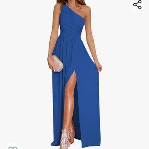 One shoulder high split maxi